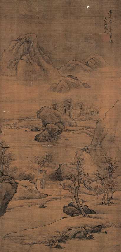 黄公望（款） 1349年 山水 立轴